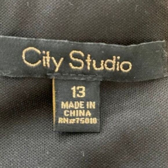 City Studio One Shoulder Mini Dress Black Asymmetrical A-Line Skater 13 - Picture 7 of 10